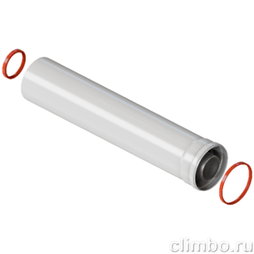 RCA-6010-000500 Удлинитель дымохода коакс. раструбн. 60/100 L 500 — фото товара