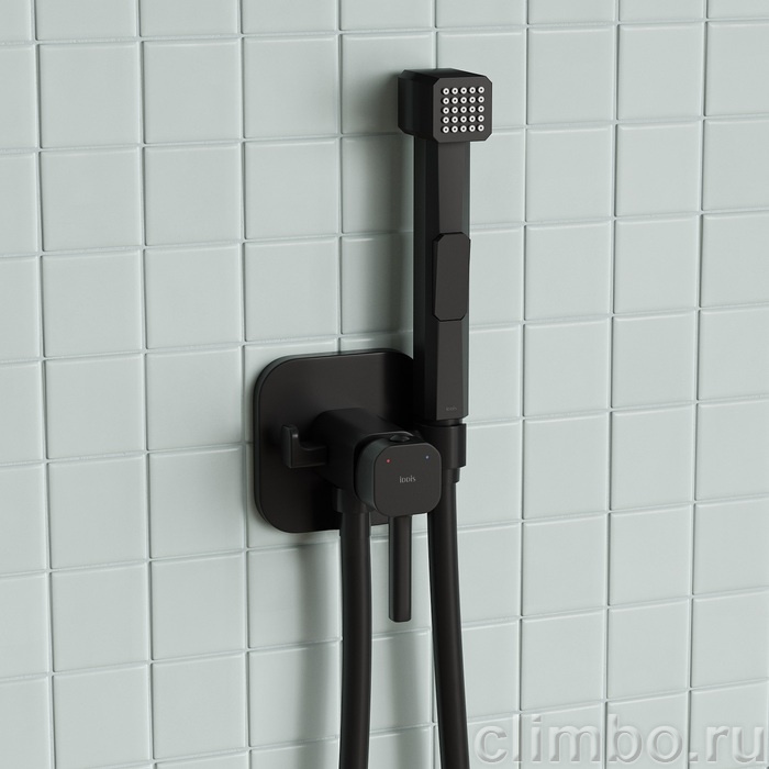 Гигиеническая лейка, черная матовая, Аксес (Axes), IDDIS, AXE1F1Bi20 — фото, детали конструкции