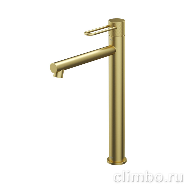 Смеситель для настольного умывальника, матовое золото, Дюна (Duna), IDDIS, DUNMG01i01 — фото, детали конструкции