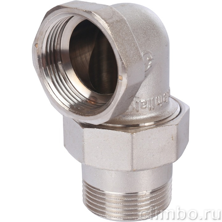 STOUT Угловая американка ВН, уплотнение o-ring кольцо, никель. 1"1/4 — фото товара