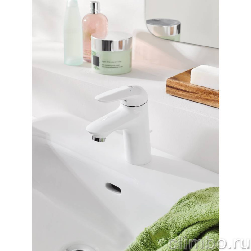 Смеситель для раковины GROHE Eurostyle с донным клапаном, белая луна (23707LS3) — фото товара
