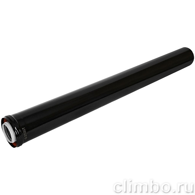 STOUT SCR-8610-601000 STOUT Удлинитель дымохода конденсац. коакс. D60(п-м)/100(п-м), L1000, ЧЕРНЫЙ — фото, детали конструкции