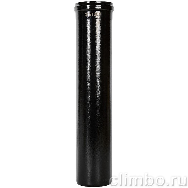 STOUT Удлинитель дымохода конденсац. коакс. D60(п-м)/100(п-м), L500, ЧЕРНЫЙ — фото, детали конструкции