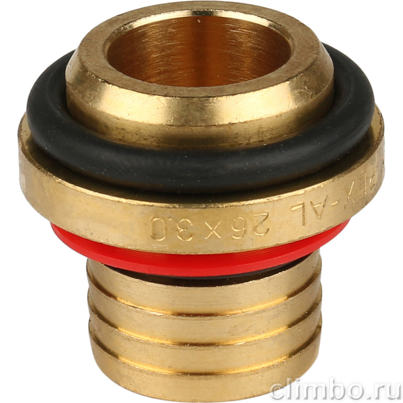 STOUT Тройник переходной 32x26x32 для металлопластиковых труб винтовой (SFS-0010-322632) — фото товара