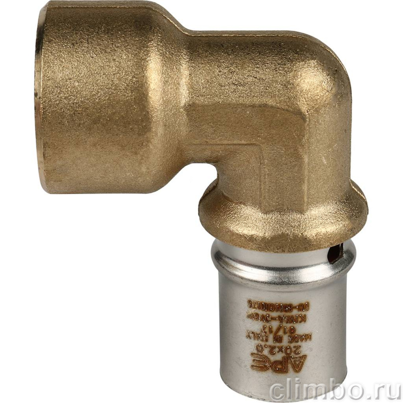 STOUT Угольник-переходник с внутренней резьбой 3/4"х20 для металлопластиковых труб прессовой — фото товара
