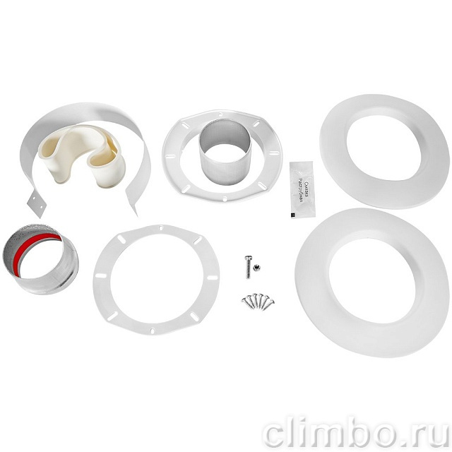 STOUT SCR-6010-251250 STOUT Комплект дымохода Антилед УНИВЕРСАЛЬНЫЙ традиц. коакс. D60/100, L1250 (хомут, фланец, втулка, адаптер, рабочая длина 1000 мм) кроме Immergas, Navien D75/100 стар. — фото, детали конструкции