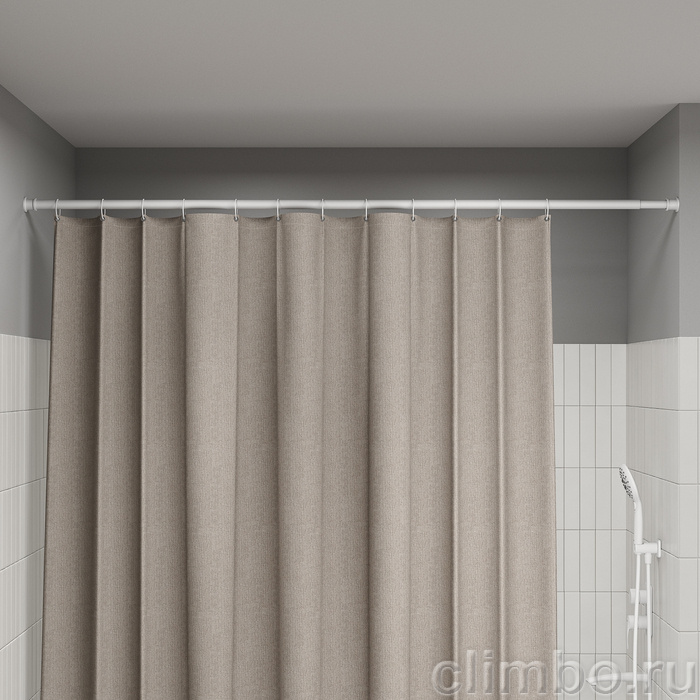 Карниз для ванной комнаты, 110-200 см, белый матовый, Элеганте (Elegante), IDDIS, RSW0120i14 — фото, детали конструкции