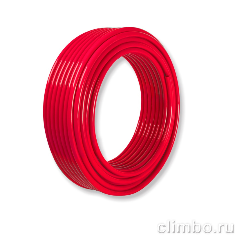 Труба из сшитого полиэтилена ROMMER PEX с кислородным слоем, красная, 16х2,0 (бухта 100 метров) — фото, детали конструкции
