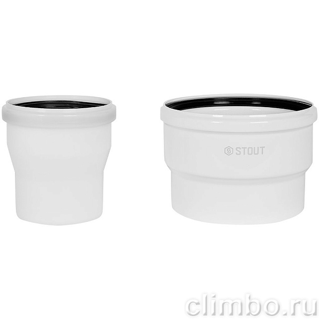 STOUT Адаптер соединительный конденсац. переход с D100(п)/150(п) на D110(м)/160(м) — фото, детали конструкции