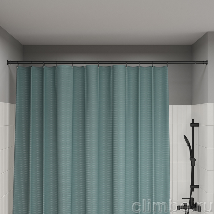 Карниз для ванной комнаты, 110-200 см, черный матовый, Элеганте (Elegante), IDDIS, RSB0120i14 — фото, детали конструкции