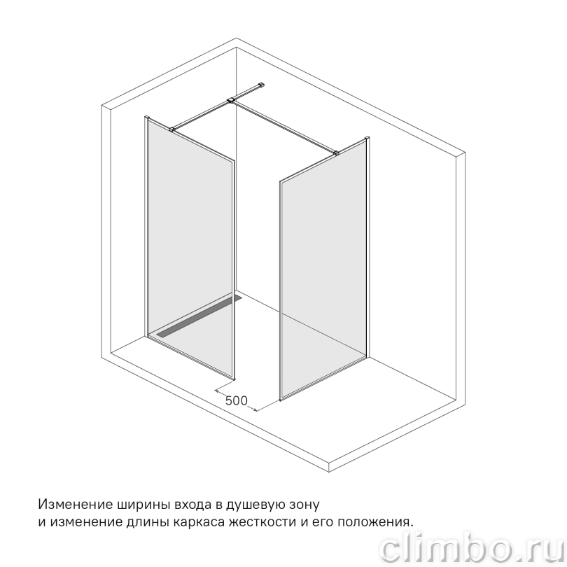 Душевая перегородка Walk In, черный 80x195, Slide, IDDIS, SLI8BS8i23 — фото товара