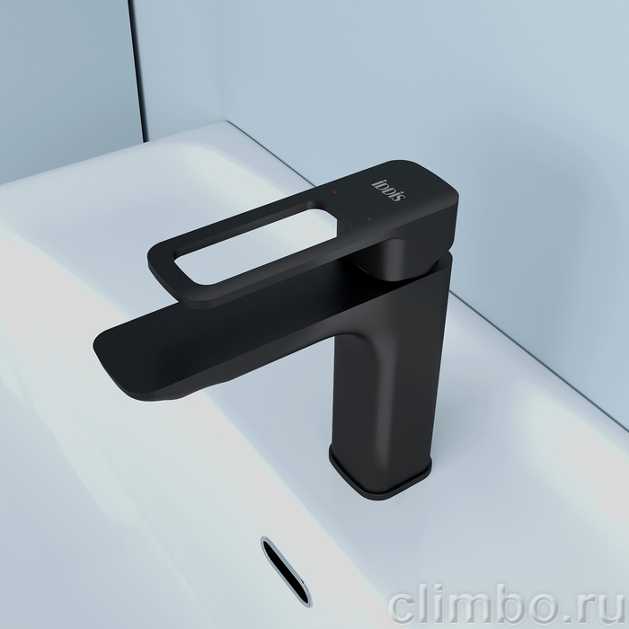 Смеситель для умывальника, черный, Slide, IDDIS, SLIBL00i01 — фото товара