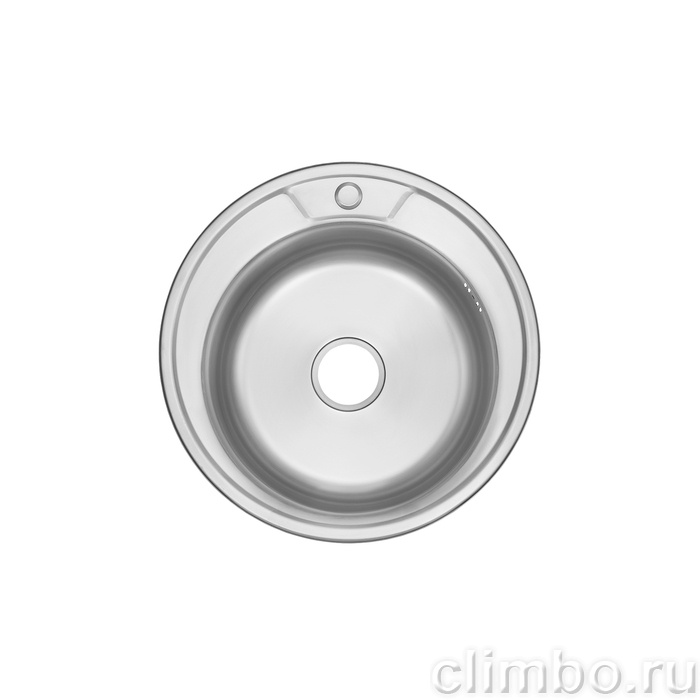 BAS51S1i77, Мойка, нерж. cталь, сатин, D510, Бэйсик (Basic), ID — фото, детали конструкции