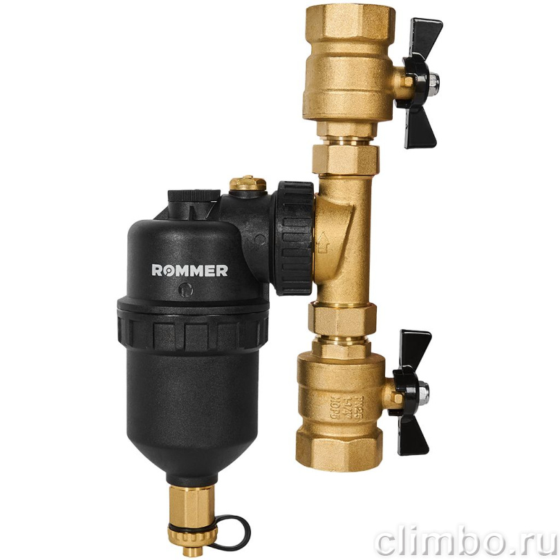 Магнитный сепаратор шлама ROMMER поворотный, ВР 1 1/4 корпус- композит — фото, детали конструкции