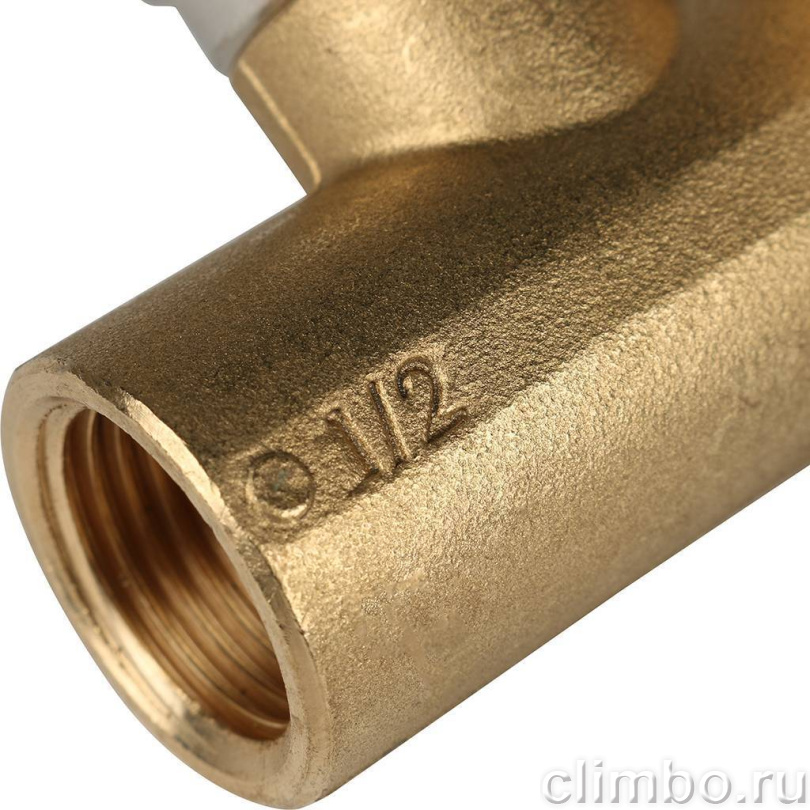 STOUT Угольник настенный с креплением удлинённый 1/2"х20 для металлопластиковых труб прессовой — фото товара