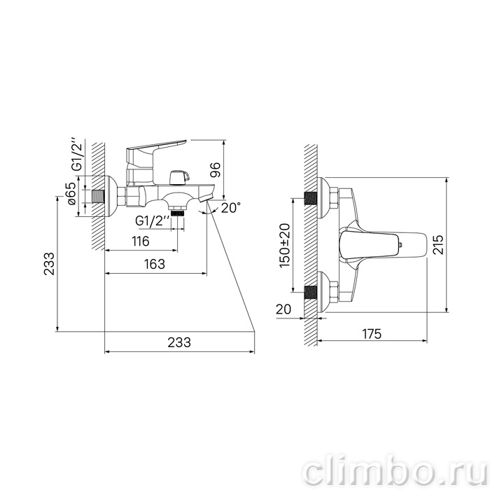 VIBSB02i02WA Смеситель для ванны Vibe — фото товара