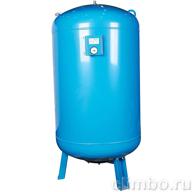 Расширительный бак, гидроаккумулятор STOUT STW-0002 1000 л. вертикальный (цвет синий) — фото, детали конструкции