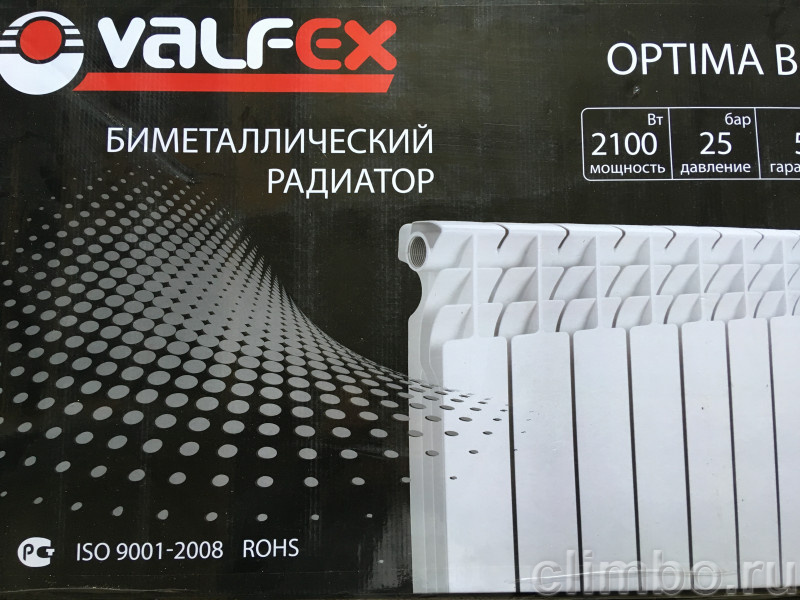 Радиатор VALFEX OPTIMA Version 2.0 биметаллический 500,  6 секций — фото товара