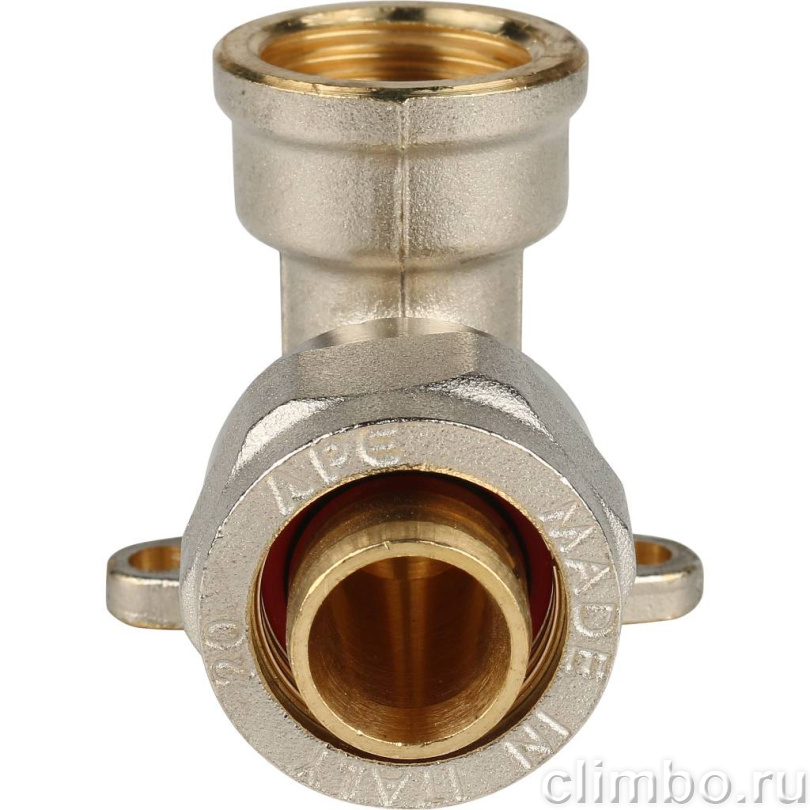 STOUT Угольник настенный с креплением 1/2"х20 для металлопластиковых труб винтовой — фото товара