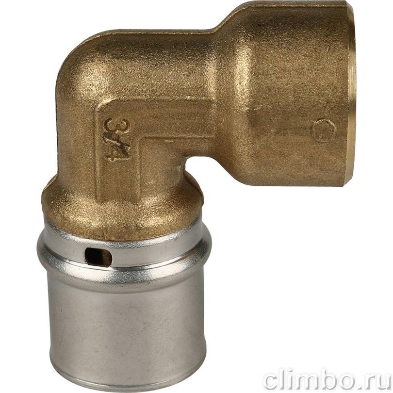 STOUT Угольник-переходник с внутренней резьбой 3/4"х26 для металлопластиковых труб прессовой — фото товара