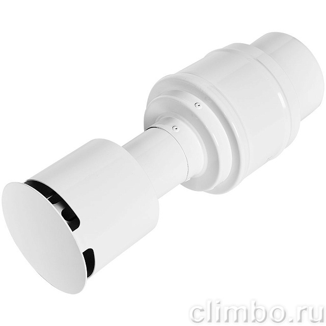 STOUT SCR-8610-800001 STOUT Оголовок вертикальный с ветрозащитой конденсац. коакс. D60(п)/100(п) БЕЛЫЙ узкий — фото, детали конструкции