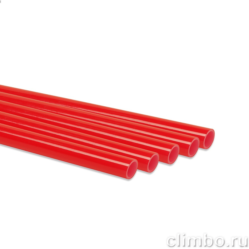 Труба ROMMER PEX из сшитого полиэтилена с кислородным слоем, красная, 20х2,0 (бухта 100 метров) — фото, детали конструкции