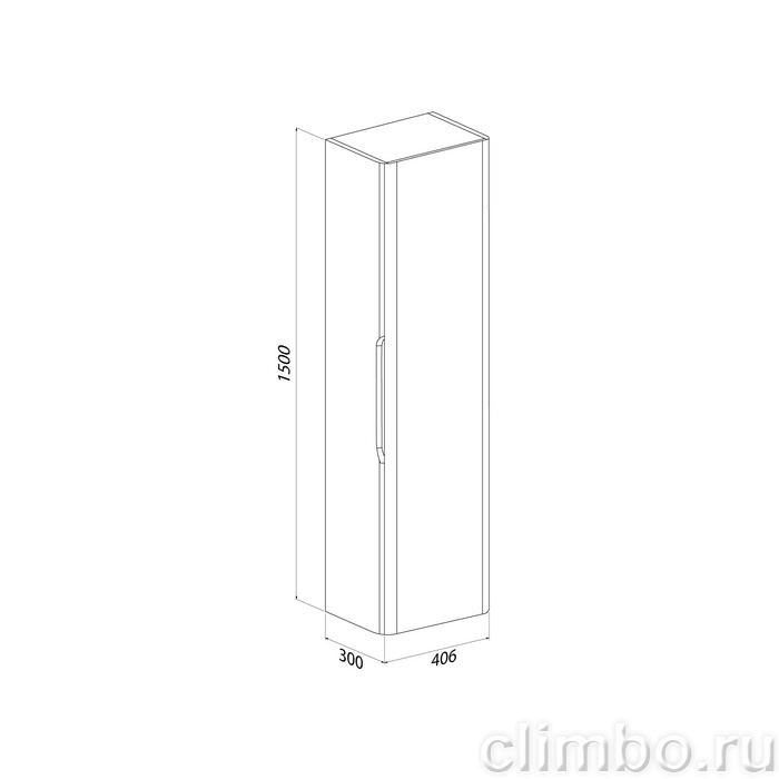 Пенал подвесной, 40 см, белый, Клауд Икс (Cloud X), IDDIS, CLX40W0i97 — фото, детали конструкции
