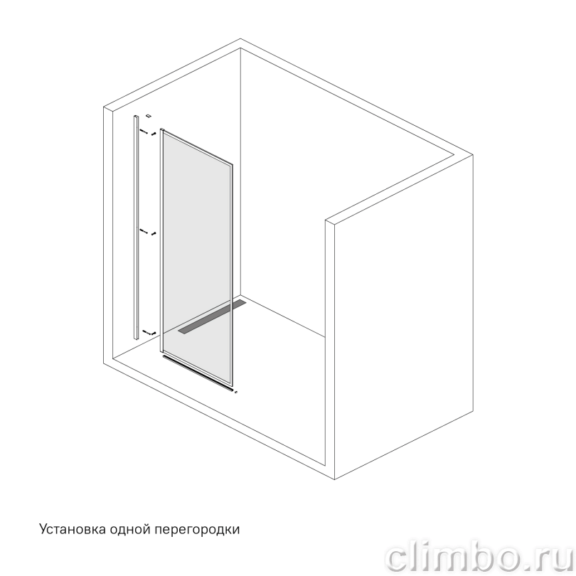 Душевая перегородка Walk In, матовый белый, 100x195, Slide, IDDIS — фото товара