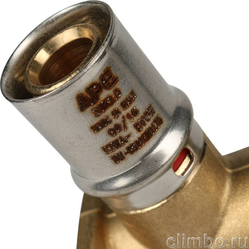 STOUT Угольник настенный с креплением удлинённый 1/2"х20 для металлопластиковых труб прессовой — фото товара
