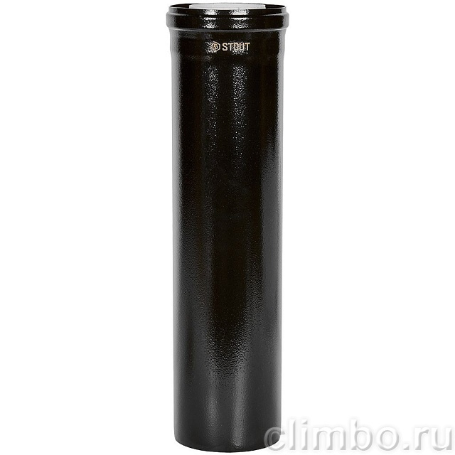 STOUT SCR-8012-600500 STOUT Удлинитель дымохода конденсац. коакс. D80(п-м)/125(п-м), L500, ЧЕРНЫЙ — фото, детали конструкции