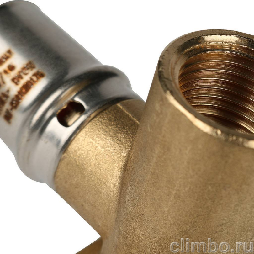 STOUT Угольник настенный с креплением удлинённый 1/2"х20 для металлопластиковых труб прессовой — фото товара