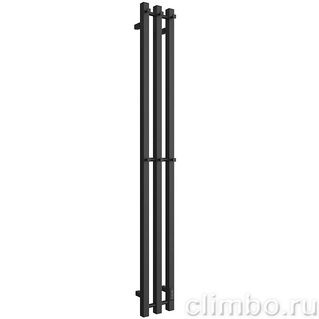 Полотенцесушитель STOUT электрический ROCK quadro 120*12 Черный матовый 3 опоры — фото, детали конструкции