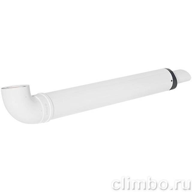 STOUT Комплект дымохода Антилед УНИВЕРСАЛЬНЫЙ традиц. коакс. D60/100, L1000 (хомут, фланец, втулка, адаптер, рабочая длина 750 мм)кроме Immergas, Navien D75/100 стар. — фото, детали конструкции