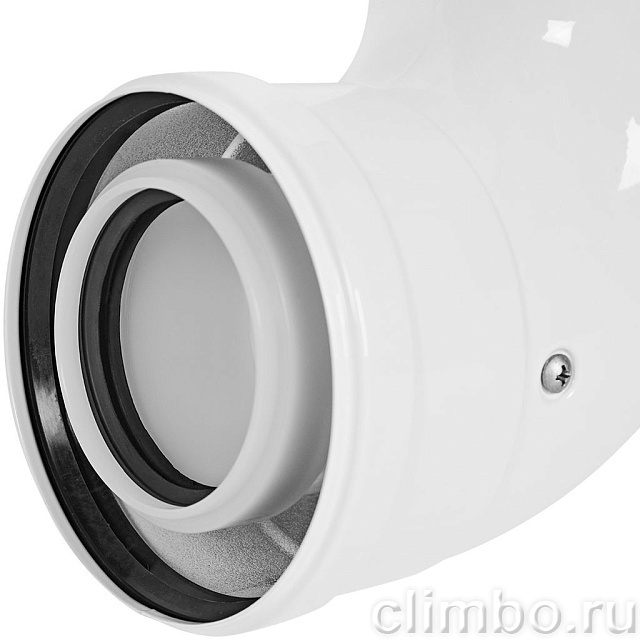 STOUT Отвод 90° конденсац. коакс. D60(п-м)/100(п-м) — фото, детали конструкции