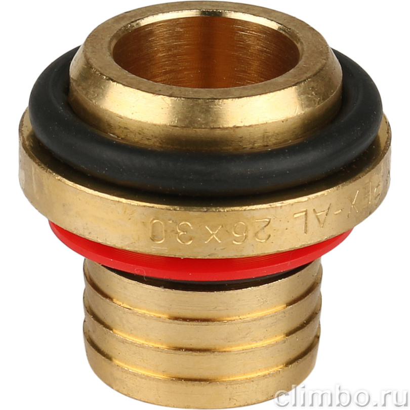 STOUT Угольник-переходник с внутренней резьбой 3/4"х26 для металлопластиковых труб винтовой (SFS-0007-003426) — фото товара