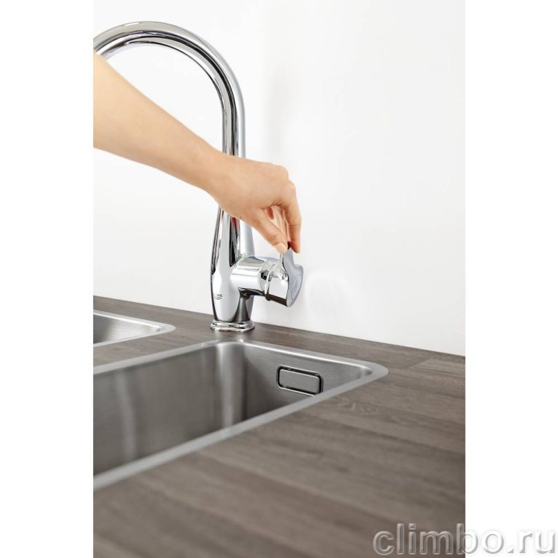 Смеситель для кухни GROHE Parkfield с выдвижным изливом/лейкой, хром (30215001) — фото товара