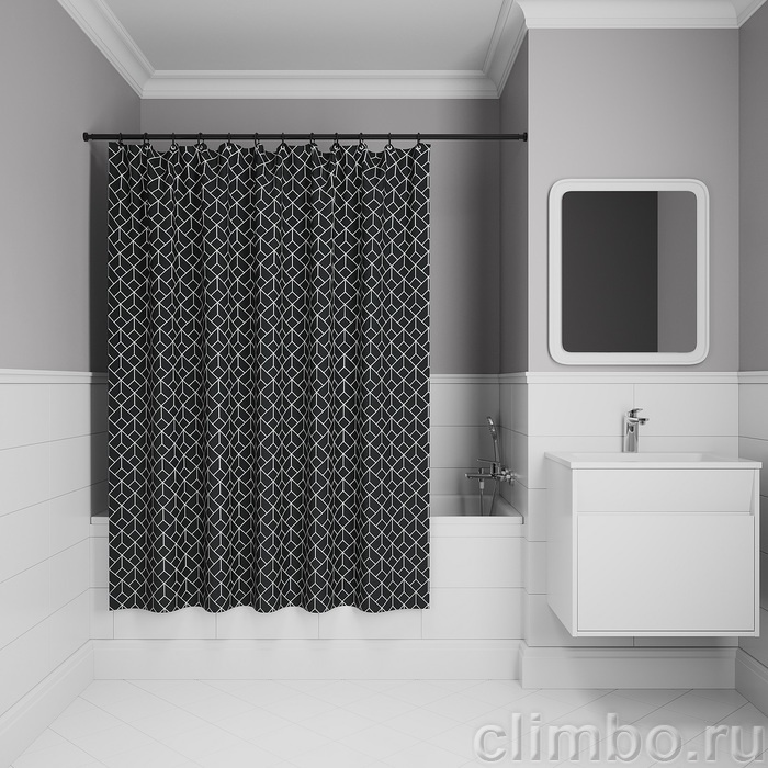 Штора для ванной, 200x180 см, Полиэстер, IDDIS, BB02P18i11 — фото товара