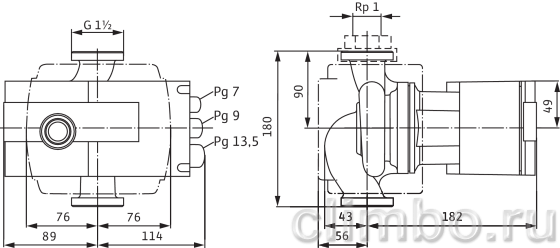 Циркуляционный насос Wilo STRATOS-Z 40/1-8 GG(чугун) — фото товара