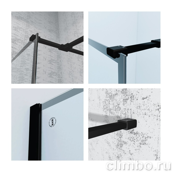 Душевая перегородка Walk In, черный 80x195, Slide, IDDIS, SLI8BS8i23 — фото товара