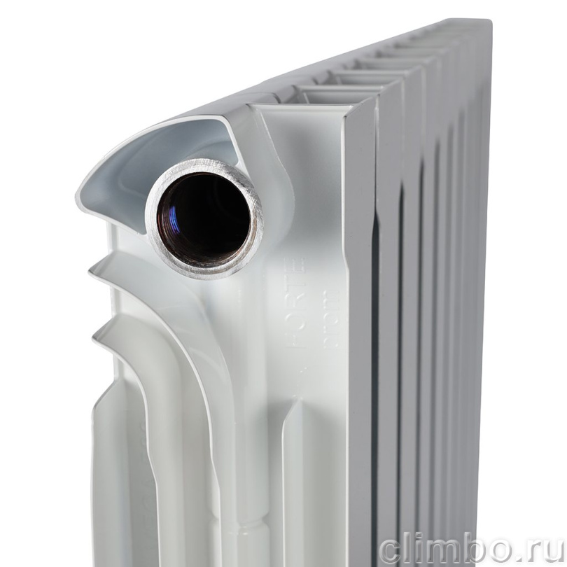 STOUT VEGA 500 10 секций радиатор биметаллический боковое подключение (белый RAL 9016) — фото товара