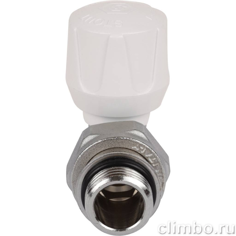 STOUT SVR Клапан ручной терморегулирующий угловой 1/2" (с дополнительным уплотнением) — фото товара