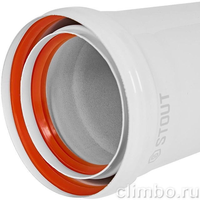STOUT SCR-0080-820250 STOUT Удлинитель дымохода утепленный традиц. D80(п-м), L250 (газоход до 185 градусов) — фото, детали конструкции