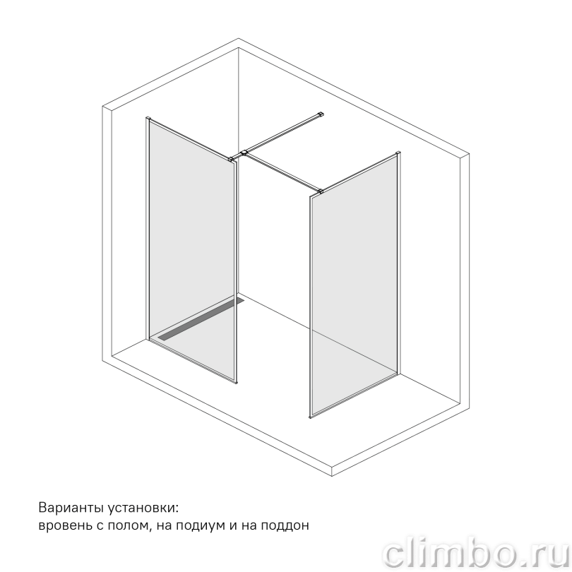 Душевая перегородка Walk In, матовый белый, 80x195, Slide, IDDIS — фото товара