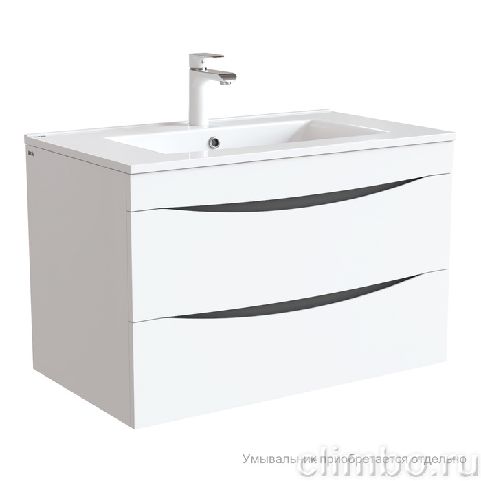 Тумба подвесная, белая, 80 см, Cloud,  IDDIS, CLO80W0i95. Подходит умывальник: 0138000i28 — фото товара
