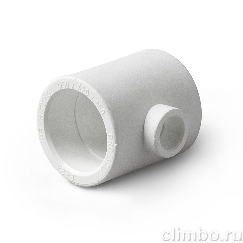 PROAQUA PP-R Тройник переходной Белый 75-63-75 — фото товара
