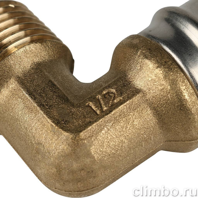 STOUT Угольник-переходник с наружной резьбой 1/2"х20 для металлопластиковых труб прессовой — фото товара