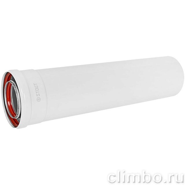 STOUT SCR-8125-000500 STOUT Удлинитель дымохода традиц. коакс. D80(п-м)/125(п-м), L500 — фото, детали конструкции