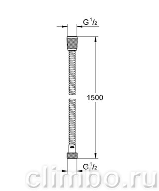 Душевой шланг GROHE Ondus усиленный (Longlife) 1500 мм, 28143LS0 — фото товара