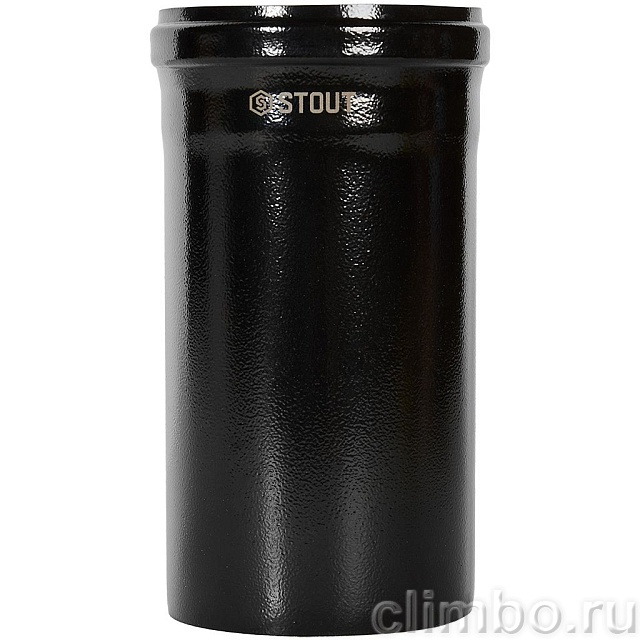 STOUT Удлинитель дымохода конденсац. коакс. D80(п-м)/125(п-м), L250, ЧЕРНЫЙ — фото, детали конструкции