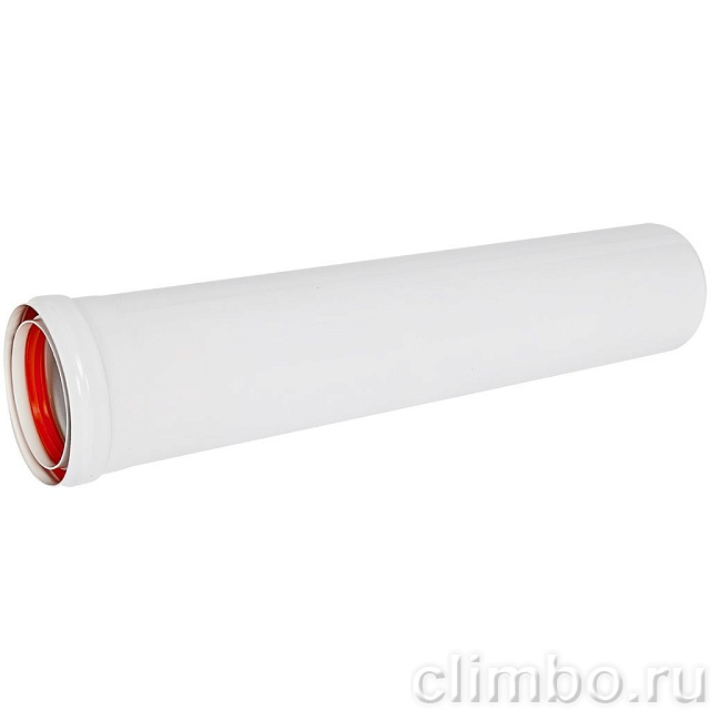 STOUT Удлинитель дымохода утепленный традиц. D80(п-м), L500 (газоход до 185 градусов) — фото, детали конструкции